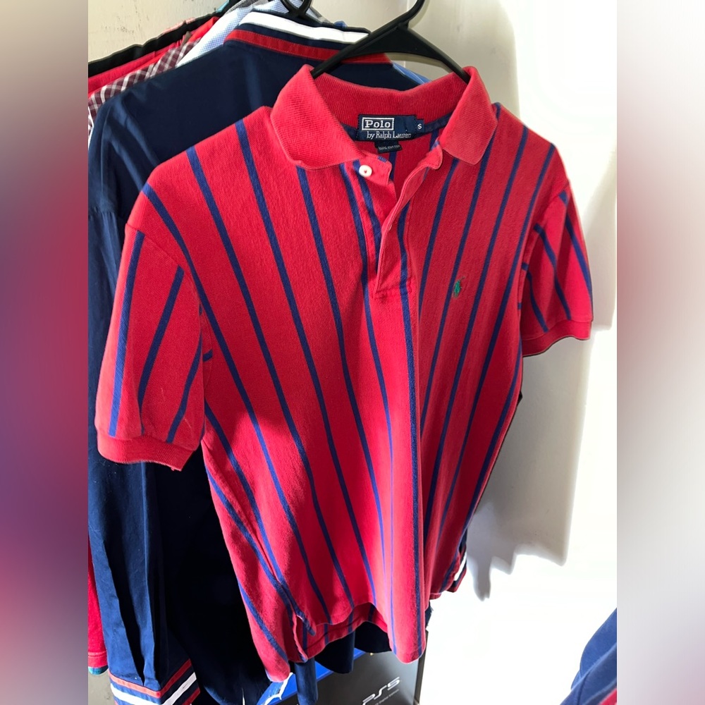 Vintage Polo Ralph Lauren Polo Shirt Size S Made In USA 100% Cotton Green Pony